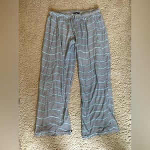 Teal, black, and white striped pajama/lounge pants. BARELY worn.
